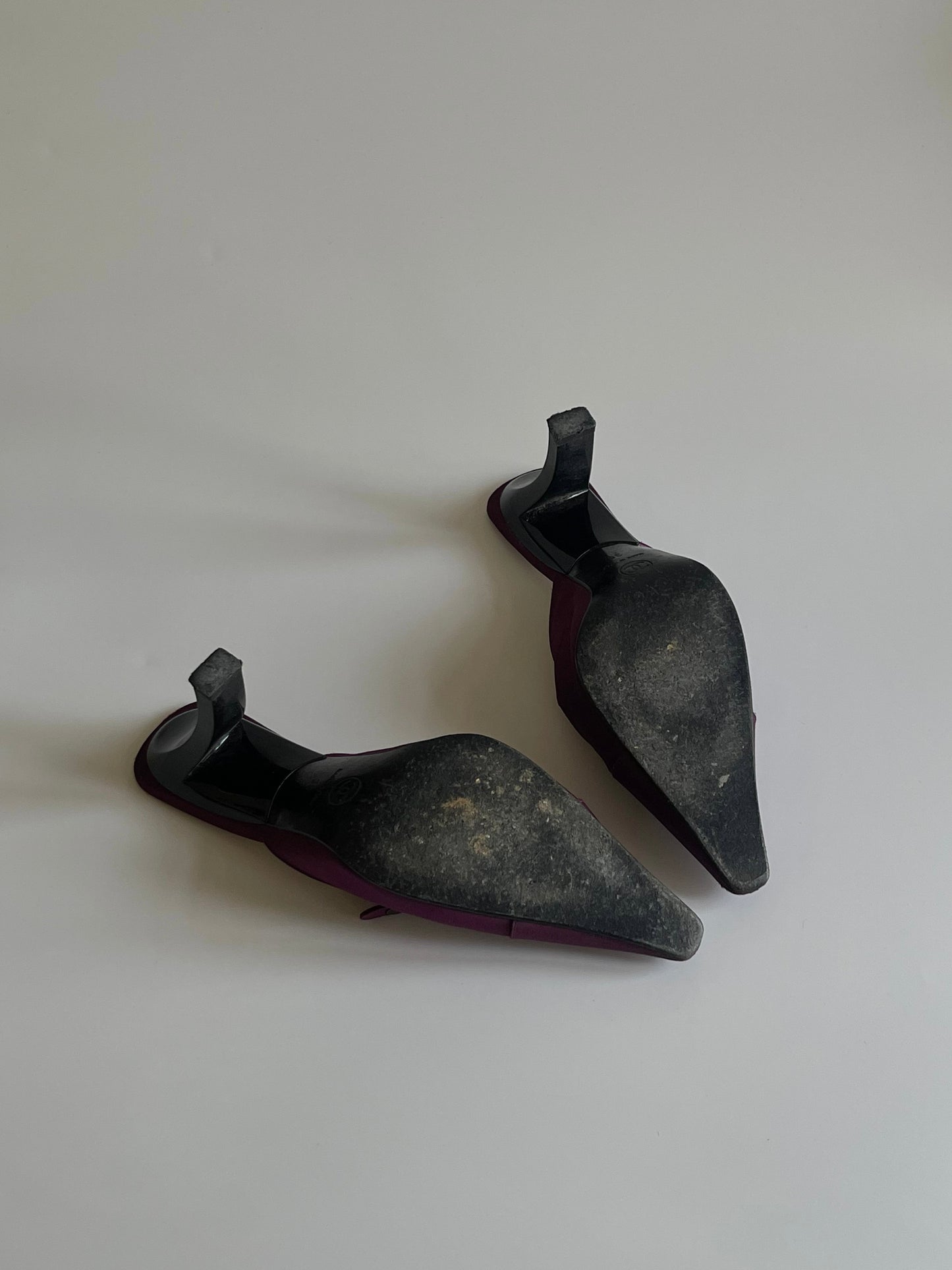 Chanel by Karl Lagerfeld Satin Mules, 38