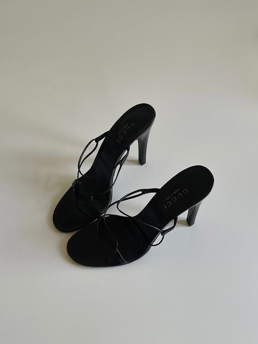 Gucci by Tom Ford Leather Strappy Sandals, 39