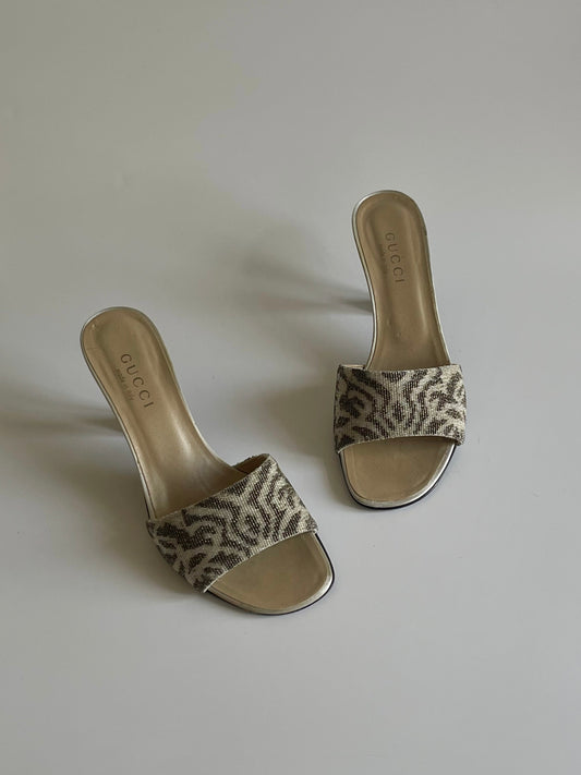 Gucci by Tom Ford Beaded Mules, 37